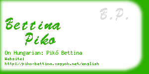 bettina piko business card
