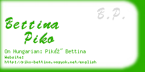 bettina piko business card